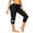 black, variant on Alove Women Solid Swim Shorts UPF 50+ High Waisted Cutout Swim Capris Leggings Swimming Tights Rash Guard Pants