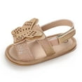 thumbnail image 6 of IROINNID Infant Girls First Walking Summer Sandals Soft Sole Non-slip Butterfly Press Buckle Sandals, Size 0-15M, 6 of 9