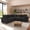 Black, variant on Oversized Modular Sectional Couch,Large 5 Seater Corner Sofa Modern V Shaped Sectional Couch Cloud Couches for Living Room,Office,Spacious Space,Khaki - Chenille