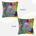 thumbnail image 3 of ZICANCN Decorative Throw Pillow Covers , Zebra Animal Impressionism Couch Sofa Decorative Knit Pillow Covers for Living Room Farmhouse 26"x26", 3 of 8