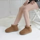 thumbnail image 3 of Botas de nieve de piel de ante de vaca para mujer, con forro de felpa, cálidas, minibotas antideslizantes para exteriores., 3 of 5