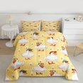 thumbnail image 2 of Homewish Kids Children Cute Duck 3 Pieces Queen Comforter Set,Farmhouse Animal Ultra Soft Bedding Sets,Cartoon Kawaii Bedding Comforter Set Breathable,Microfiber Bedroom Decor,Reversible, 2 of 8