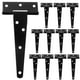 thumbnail image 1 of 12pcs T-Strap Bisagra del obturador Cobertizo Correas de granero Puerta Bisagras de puerta duraderas para el hogar, 1 of 5