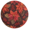 thumbnail image 3 of Christmas Poinsettia Red Flower Round Carpet Circle Rug Outdoor Patio Area Rug Washable Large Area Rugs Hallway Room Decor Fitness Mats, 3 of 8