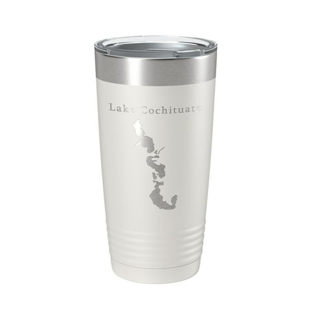 

Lake Cochituate Map Tumbler Travel Mug Insulated Laser Engraved Coffee Cup Massachusetts 20 oz White