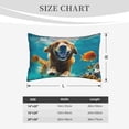 thumbnail image 4 of Daiia Dog Underwater Adventure Bedding Waterproof Pillow Protector Zippered Queen – Bed Bug Proof Pillow Encasement-16"x24", 4 of 6