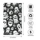 thumbnail image 2 of Fotbe Black White Spooky Ghosts Toalla Premium con Patrón, Toalla de Microfibra de Secado Rápido, Ligera y Altamente Absorbente (27.5x16in), Ideal para Uso Diario, 2 of 6