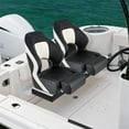 thumbnail image 2 of Gymax 2PCS Sports Flip up Boat Seat Captain Bucket Seat w/ Flip-up Bolster Bolts, 2 of 10