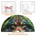 thumbnail image 4 of Yiaed Realistic Style Colorful Wolf Print Christmas Tree Skirt , Tree SkirtsTree Mat for Christmas Winter Holiday Indoor Decorations-36", 4 of 7