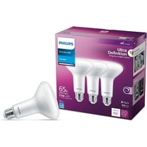 Philips LED Flicker-Free Frosted Dimmable BR30 Light Bulb - EyeComfort Technology - 650 Lumen - Daylight 5000K - 7.5W=65W - E26 Base - Title 20 Certified - Ultra Definition - Indoor - 3-Pack