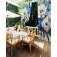 thumbnail image 5 of nqOlkjepod Outdoor Curtains for Patio Waterproof, White Blue Spring Floral Outdoor Privacy Panels Grommet, Vintage Flowers Farmhouse Blackout Outside Curtains for Porch/Cabana 54"x95", 2 Panels, 5 of 8