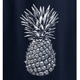 thumbnail image 2 of Skull Pineapple Retro Style T-Shirt Navy XL, 2 of 4