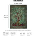 thumbnail image 3 of Gojian Tapestry Green Tree of Life Wall Hanging – Indian Cotton Full Size Bedspread, Picnic Sheet, Wall Decor,, Wall Art for Bedroom, 3 of 6