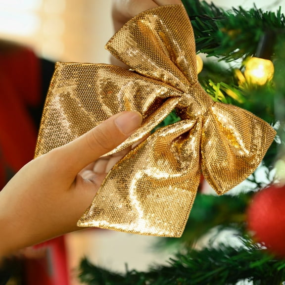 YIMWNYI Cheer Bow with Ponytail Holders, Glitter Hair Accessories, Strong Elastic Hair Ties, Cheerleader Outfit Decoration, Stylish and Durable Ribbon Bows, Perfect for Christmas Gifts