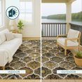 thumbnail image 4 of Addison Rugs Chantille Indoor/Outdoor Transitional Lattice Brown Machine Washable Rectangle Rug, 9' x 12', 4 of 8