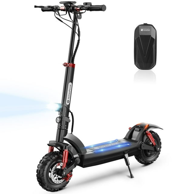isinwheel GT2 Electric Scooter Adults 11" Off Road Tires, 800W Motor E-Scooter Up to 28 Miles Long Range, 28 MPH Top Speed, Foldable Commuting Scooter with Dual Brakes & Suspension