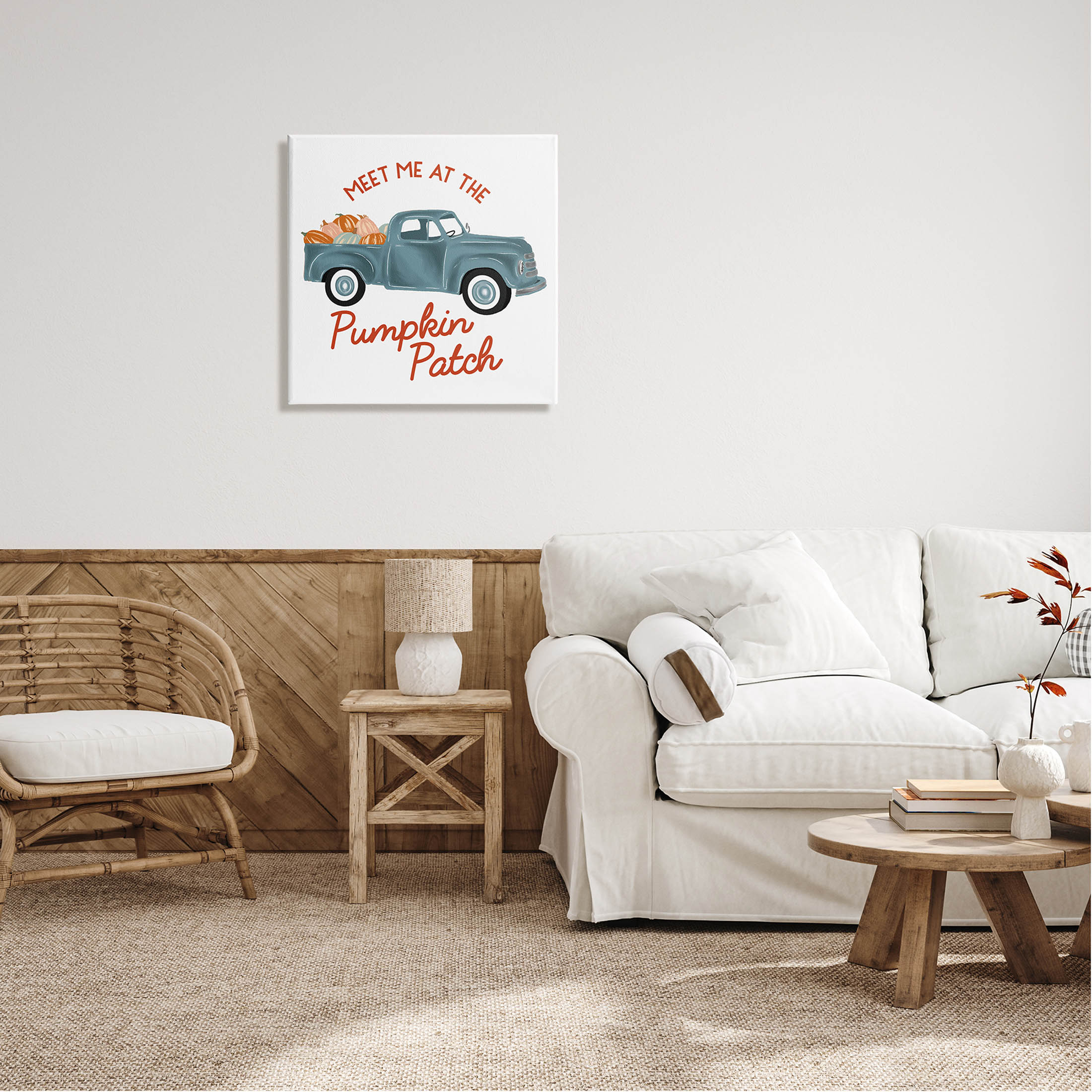 Stupell Industries Seasonal Meet Me Pumpkin Patch Graphic Art Gallery Wrapped Canvas Print Wall Art, Design by The Saturday Evening Post