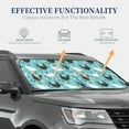thumbnail image 4 of Kll Lovely Roosters Windshield Sun Shade 2-Piece Foldable Car Front Window Sunshade For Most Sedans Suv Truck - Auto Sun Blocker Visor Protector Blocks Max Uv Rays - Large, 4 of 7