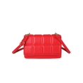 thumbnail image 3 of Bolsa de hombro con solapa de cuero de PU cuadrado chocolate para mujer con solapa (rojo) Likrtyny Para Estrenar, 3 of 8