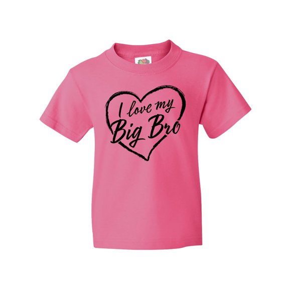 Inktastic I Love My Big Bro in Black Chalk Heart Youth T-Shirt