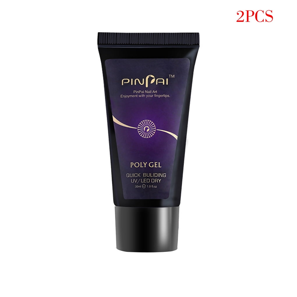 2 Pieces 30ml Nail Poly Gel Hard Jelly Builder Gel Uv Soak Off Polygel Fast Nail Extended Manicure Tools Walmart Com
