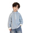 thumbnail image 2 of YOUYEDIAN Boys Sweatshirts Fall Winter Fashion 1/4 Zip up Mock Neck Fleece Pullover Tops, 2 of 4