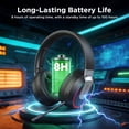 thumbnail image 7 of 2.4GHz Wireless Gaming Headset for PS5/PS4/PS/Switch - Bluetooth Headphones with Noise-Canceling Microphone, Gaming Headphones with 3.5mm Wired, RGB Lights, Foldable, Portable (Black), 7 of 7