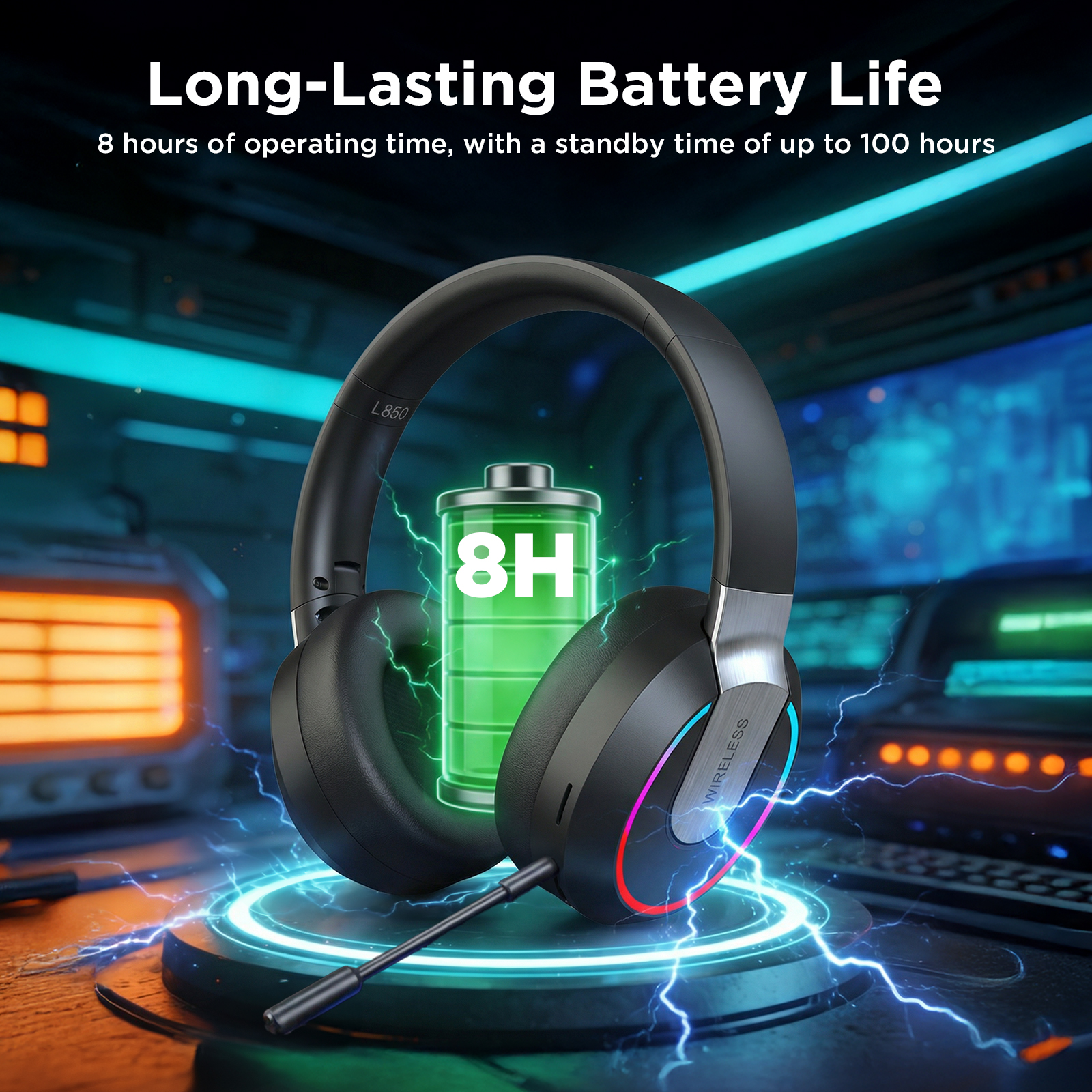 ETEPEHI 2.4GHz Wireless Gaming Headset for PS5/PS4/PC/Switch photo 7
