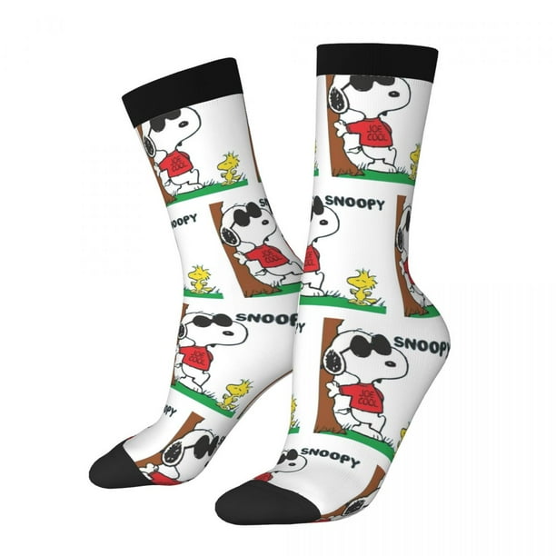 Calcetines de vestir unisex transpirables con diseño de temática de Snoopy, Joe Cool, Peanuts y Charlie Brown