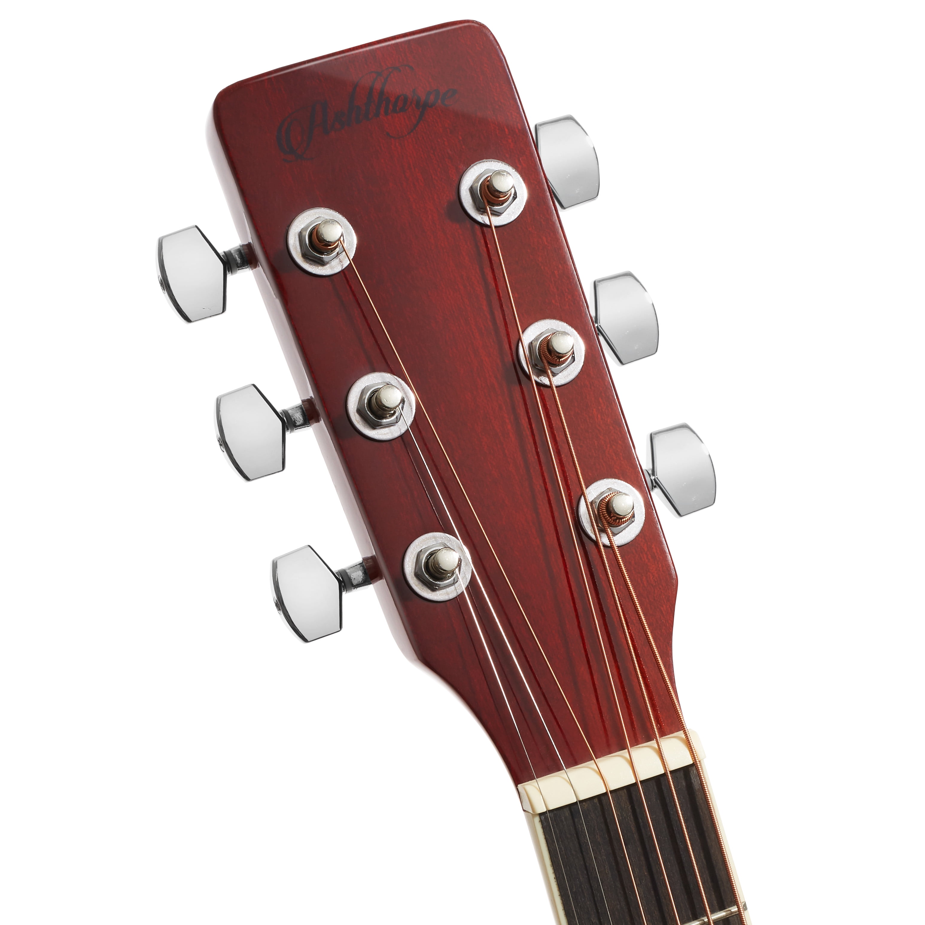 Ashthorpe Left-Handed Full-Size Cutaway Dreadnought Acoustic Electric Guitar Package, Natural