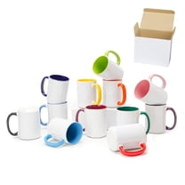 Homevss 15oz Blanks Sublimation Coffee Mug, Ceramic Mug  12 Assorted Colors, Case of 24