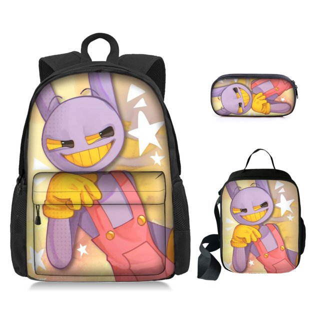 3-piece Set, Magic Number Circus, Backpack, Pencil Case, Messenger Bag, Light, Unisex, Elementary School-HAPDEN