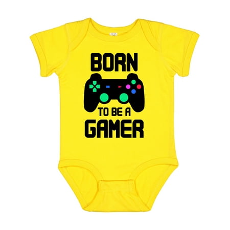 

Inktastic Born to Be a Gamer with Controller Gift Baby Boy or Baby Girl Bodysuit