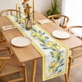 thumbnail image 3 of Yellow Lemon Table Runner 90 Inches Long Farmhouse Dress Scarves, Summer Botanical Plaid Elegant Pastoral Dining Tablerunner for Coffee Table/Kitchen Island/Party Décor, 13" x 90", 3 of 8