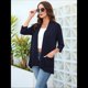 thumbnail image 4 of Cárdigan Informal para Mujer con Bolsillos, Mangas 3/4 y Abertura Frontal. Azul Marino M, 4 of 10