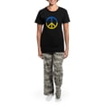 thumbnail image 4 of CafePress - Peace For Ukraine Lover I Stand With Ukrai Pajamas - Women's Short Sleeve Print T-Shirt and Pants Dark Cotton Pajama Set, 4 of 7