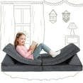 thumbnail image 5 of Toddler Sofa, Caveen Kids Play Couch, Modular Kids Couch,Convertible Folding Sofa for Boys and Girls, Gray, 5 of 7