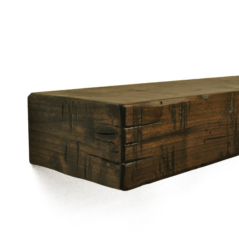Dogberry Collections Rustic Fireplace Mantel Shelf