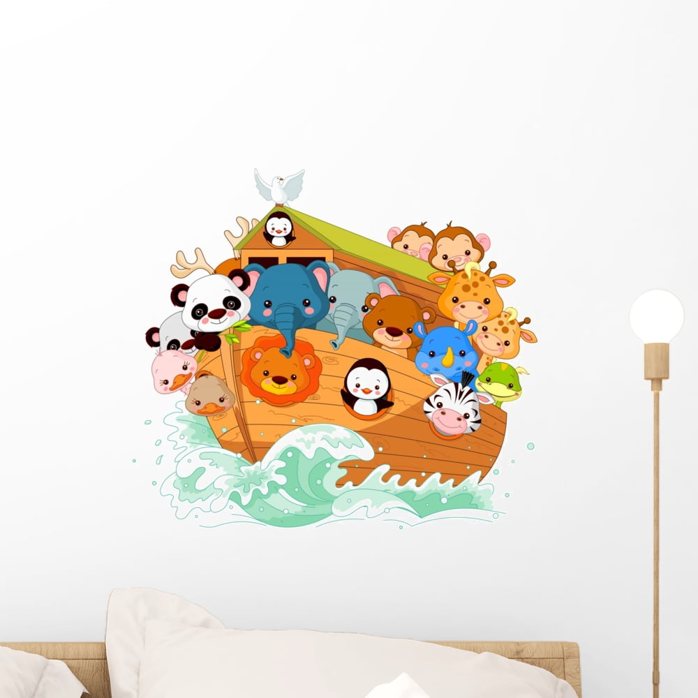 Wallmonkeys WM329039 Noahs Ark Peel and Stick Wall Decals 30 in W x 24 in H Medium-Large Wallmonkeys WM329039 Noahs Ark Peel and Stick Wall Decals 30 in W x 24 in H Medium-Large