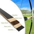 thumbnail image 6 of Black Hunter Takedown Longbow  60" Wooden Archery Bow Hunting Bow  RH/LH for Beginner Training Practice 20-60lb（LH-30lbs）, 6 of 9