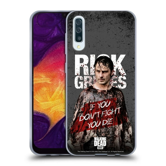 Head Case Designs Officially Licensed AMC The Walking Dead Rick Grimes Legacy Bloody Poncho Soft Gel Case Compatible with Samsung Galaxy A50/A30s (2019)