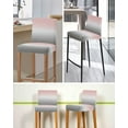 thumbnail image 5 of Gradient Pink Grey Bar Stool Covers Set of 2, Modern Abstract Color Ombré Art Stretch Washable Bar Chair Covers with Backs, Removable Pub Counter Height Chair Cover for Kitchen Dining Room Cafe, 5 of 7