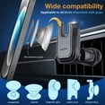 thumbnail image 6 of Car Vent Phone Mount for Socket Grip, Air Vent Clip Phone Holder Compatible with Magsafe Wallet Black & iPhone Samsung Card Holder, Cell Phone Stand with Sticky Adhesive, 6 of 8