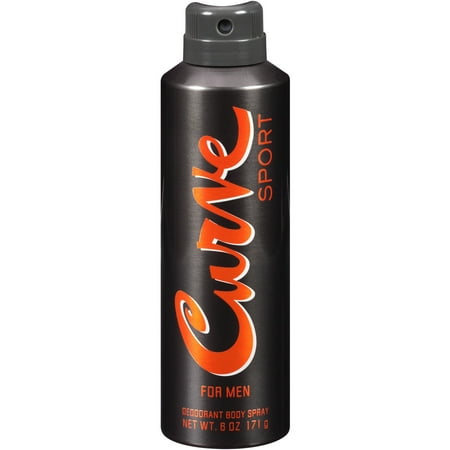 Curve Sport for Men Deodorant Body Spray, 6 oz