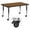 Oak, variant on Flash Furniture Wren Mobile 30''W x 48''L Rectangular Oak HP Laminate Activity Table - Height Adjustable Short Legs