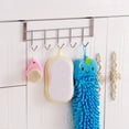 thumbnail image 4 of 5 Hooks Bathroom Door Hanging Rack Kitchen Hanging Organizer Door Clothes Hanger Hooks Bearing Over Door Rack Towel Holder, 4 of 9