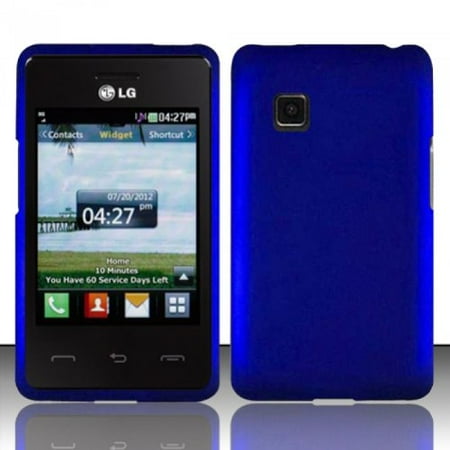 Hard Rubberized Case for LG 840G - Blue