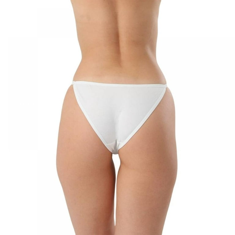Womens String Bikini Briefs/Ultra-Soft Stretch No-Show Panties, 3