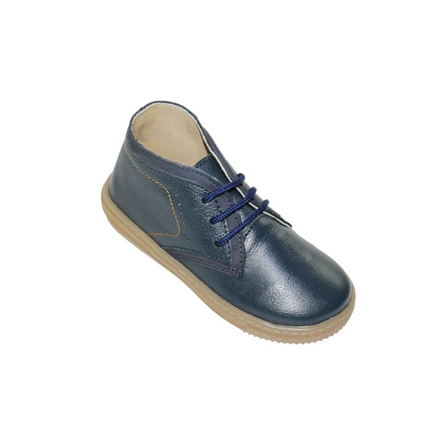 Bota Casual Vestir Leon Niño Marino Piel 46411T02