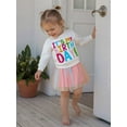 thumbnail image 5 of BemeyourBBs Toddler Baby Girl Birthday Dress Outfit 1 2 3 4 Years Old Birthday Tutu Skirt Set Letter Embroidery Long Sleeve Sweatshirt and Tulle Skirt Set Cute Kids Spring Fall Winter Clothes, 5 of 9